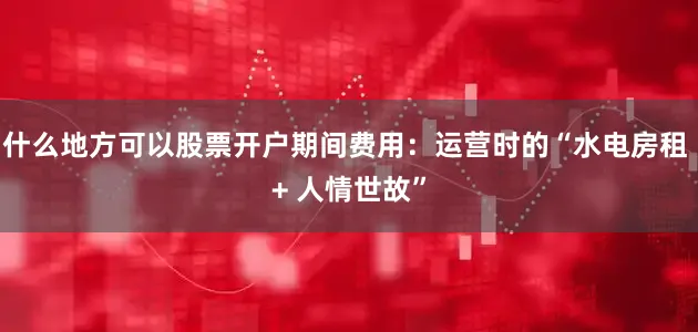 什么地方可以股票开户期间费用：运营时的“水电房租 + 人情世故”
