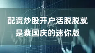 配资炒股开户活脱脱就是蔡国庆的迷你版